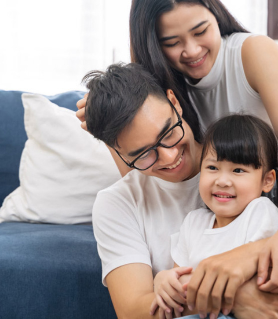 Smiling family